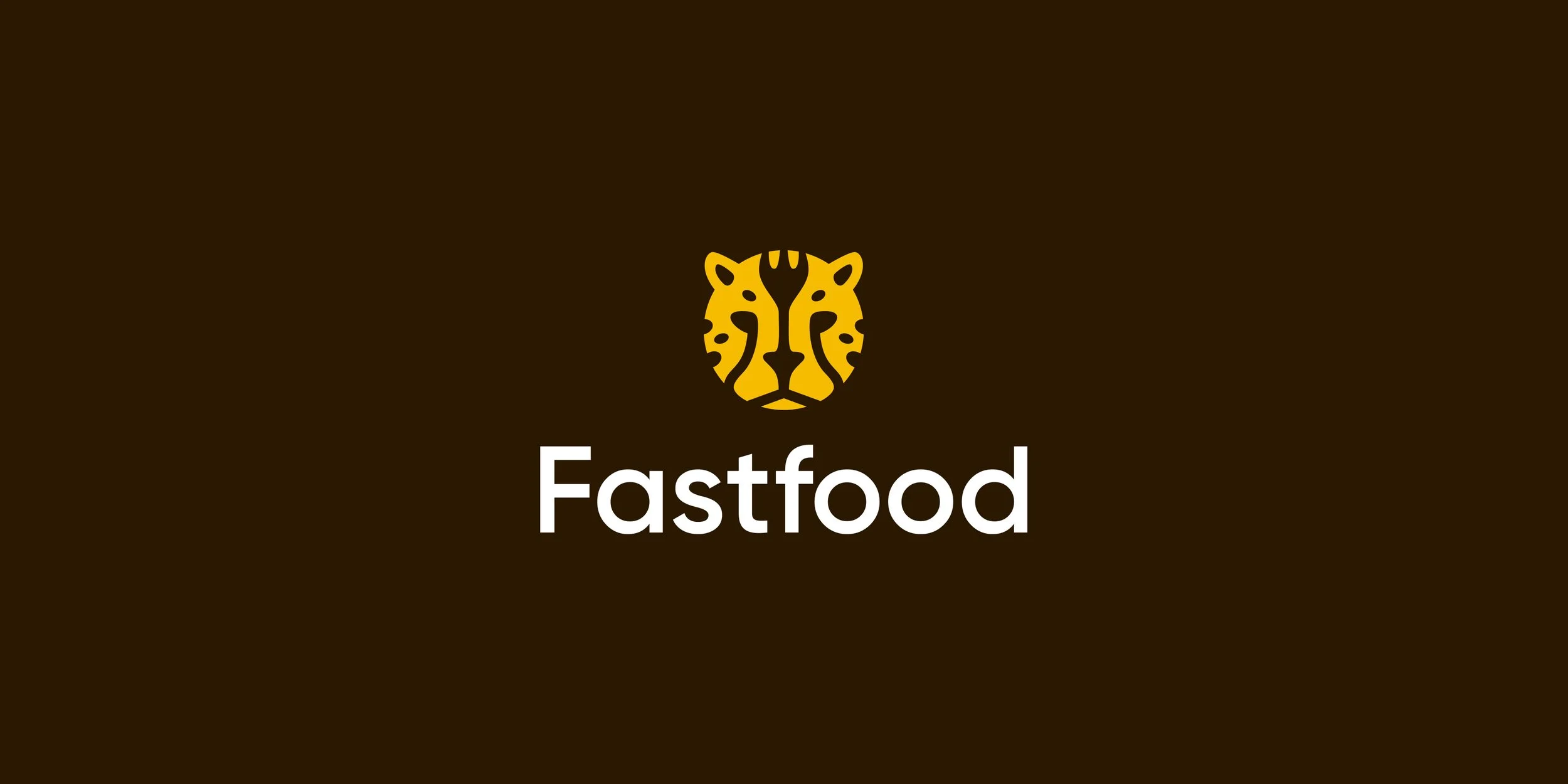 Primary Fastfood logo lockup with the cheetah and fork symbol above the wordmark.