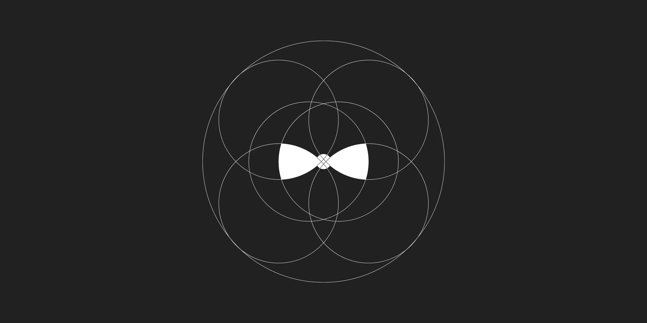 Geometric construction of the Papillone bow tie logo symbol