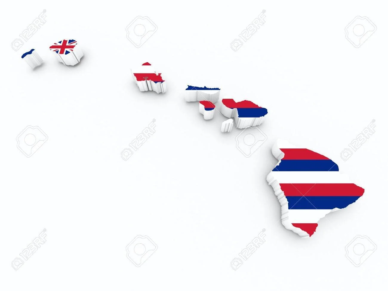 56149333-hawaii-flag-on-3d-map.jpg