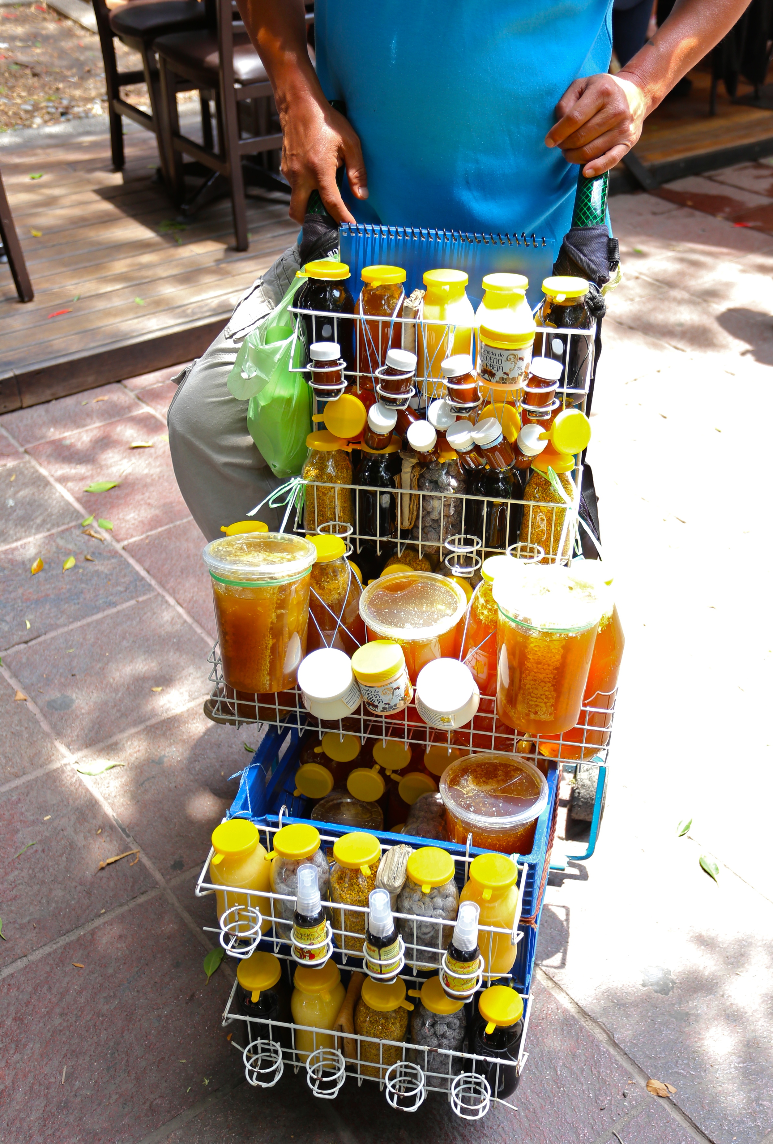 I read an article on the flight over about the magic of honey and how if you truly want to experience the flavor of a place, you must seek the bees. It makes a lot of sense when I think about it. Honey is the only food that doesn't spoil, and it's made from both the flora and fauna of the region. I ended up buying some from this vendor and have been limiting my intake. For most things I'll still use my other honey. This stuff is precious.