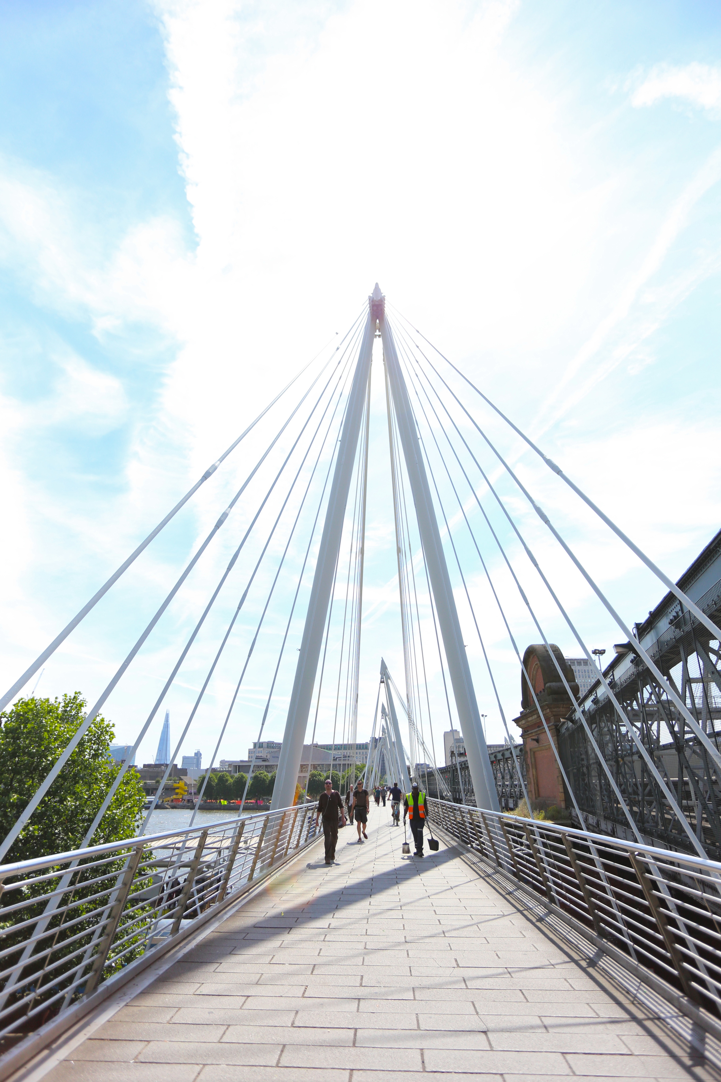 The Hungerford Bridge, leading from the South Bank to the Hungerford Market which I was lucky to see in full swing. The London Eye (pictured below- the cities massive ferris wheel) towers above the market, which is full of beautiful sights and smells.