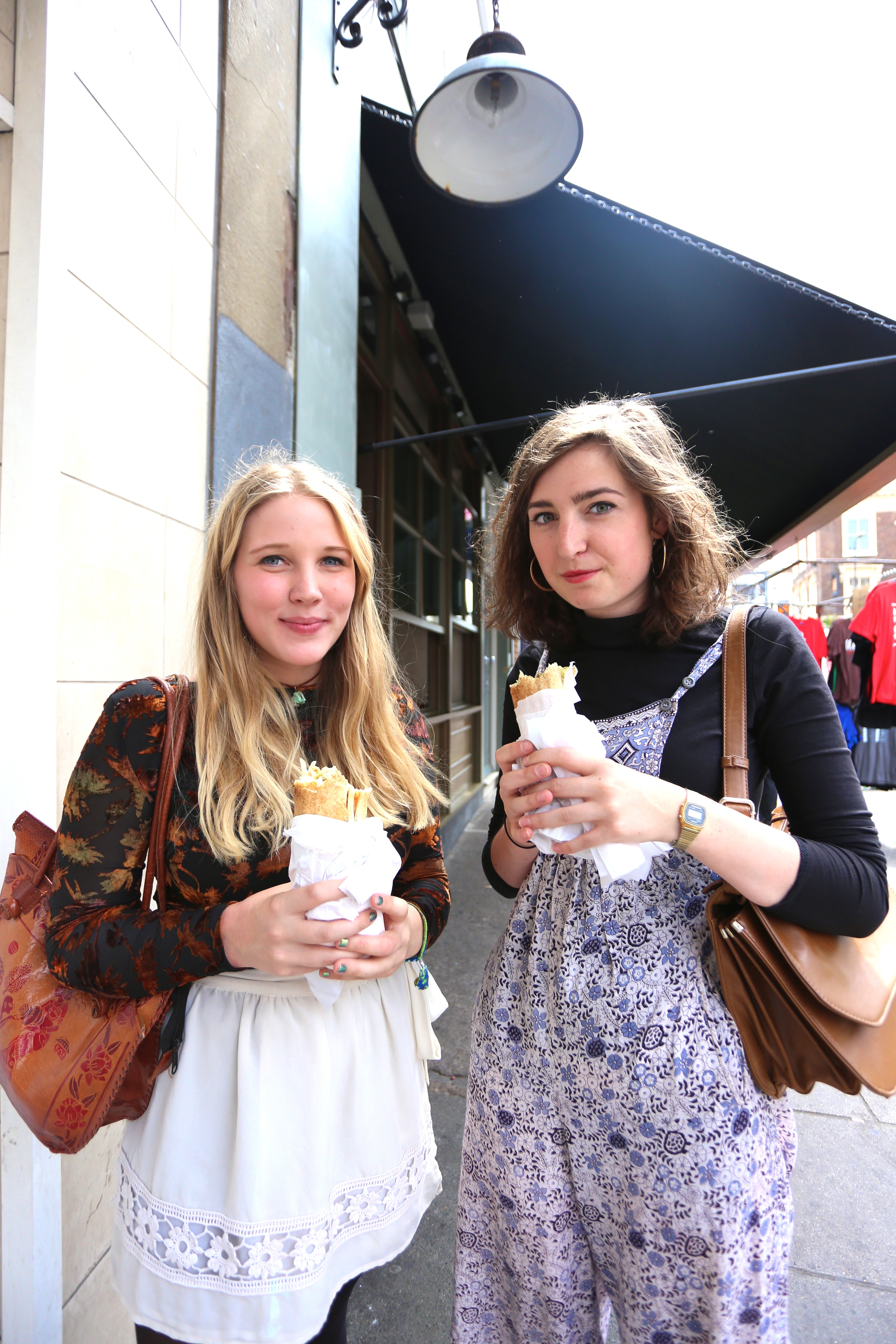 "Do you want our falafels in the picture?"