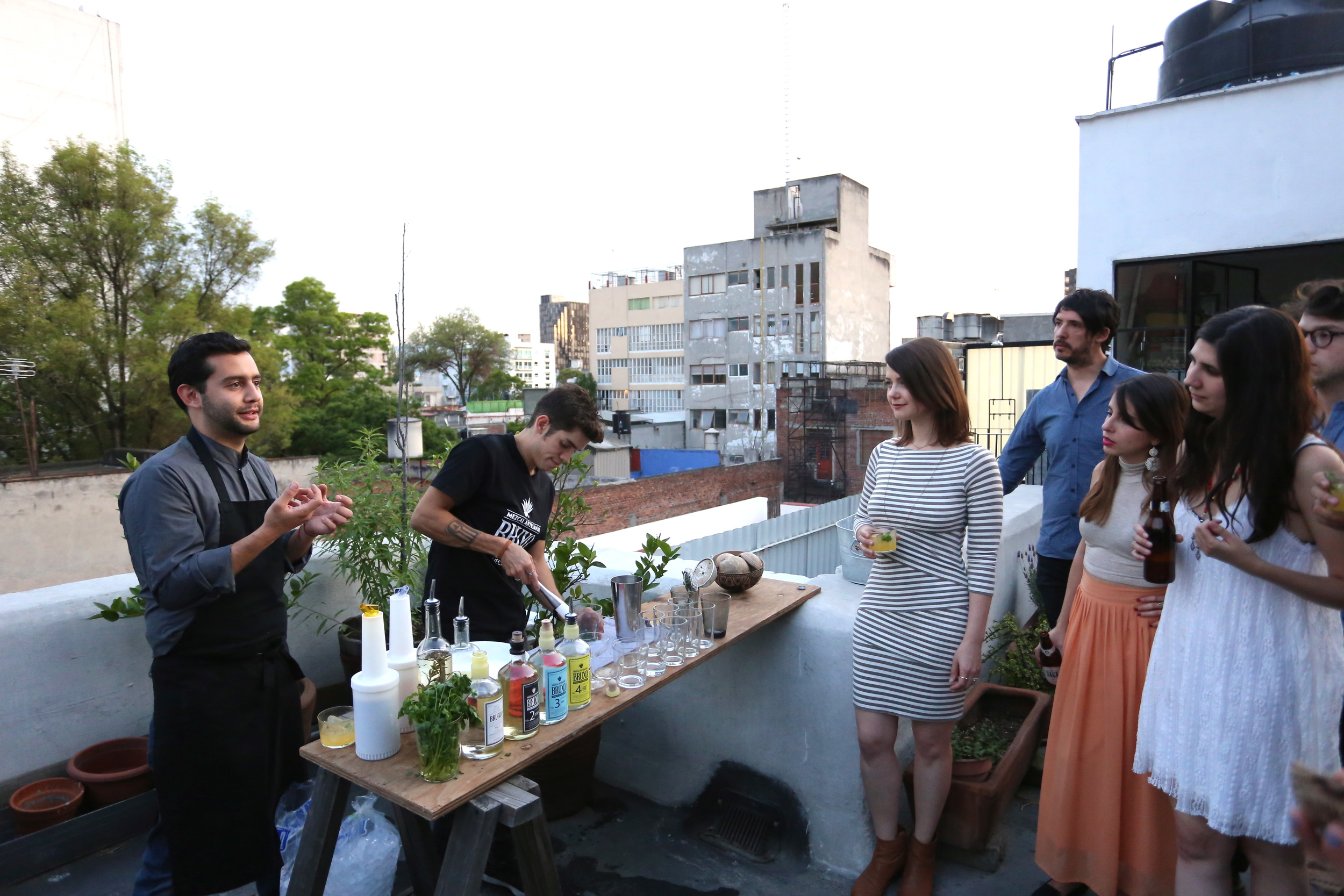 We were taught some simple techniques in handling mezcal, and also got a demo from chef Diego on how to make salt froth instead of salting the rim of a margarita. The idea here is that the salt should be the second thing to hit your lips, not the first. This allows for the flavor of the mezcal to be savored, before the salt kills your ability to taste.
