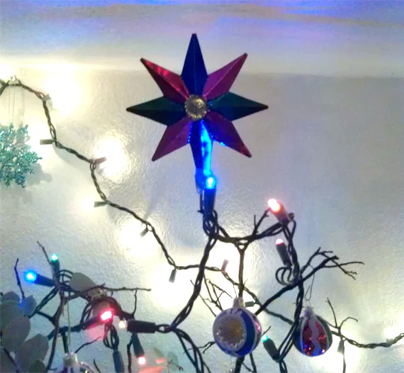 The colorful star is from a Christmas trip to Mexico two years ago.