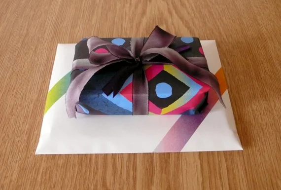 Gift wrap is from issue 4 of wrap magazine .
