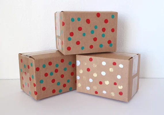 My Etsy shipments get the polka dot treatment to.