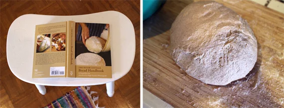 Keeping the book close at hand/Kneaded ball of dough.