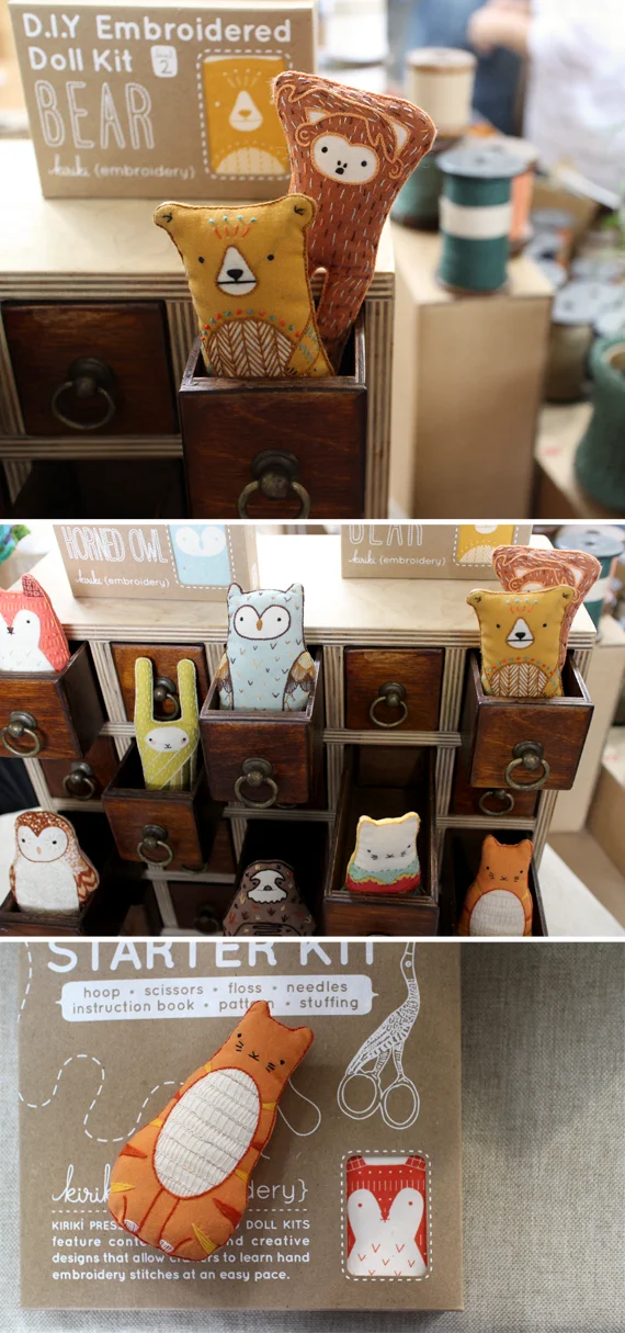 These kits are adorable. A great way to learn about embroidery.