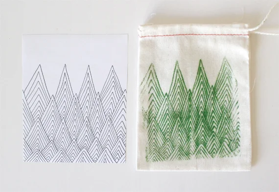 I first created this pattern in 2013 when I printed some gift bags using my Print Goco. 