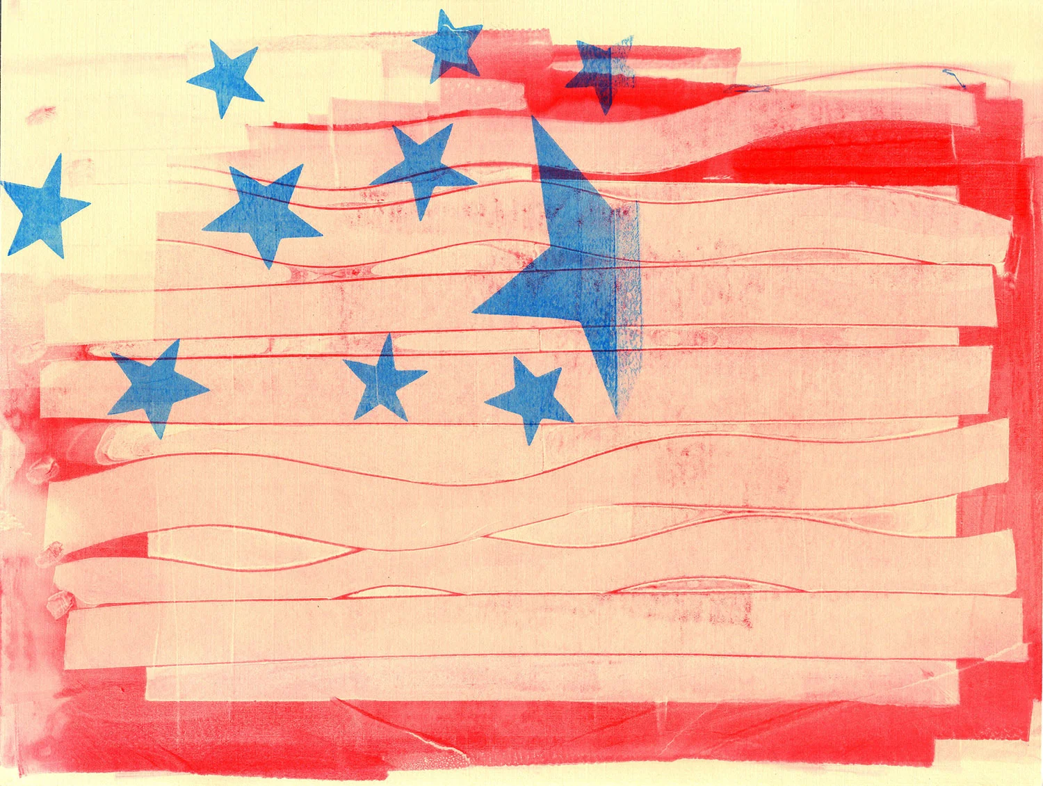 This flag really shows the paper strips I used to print with.