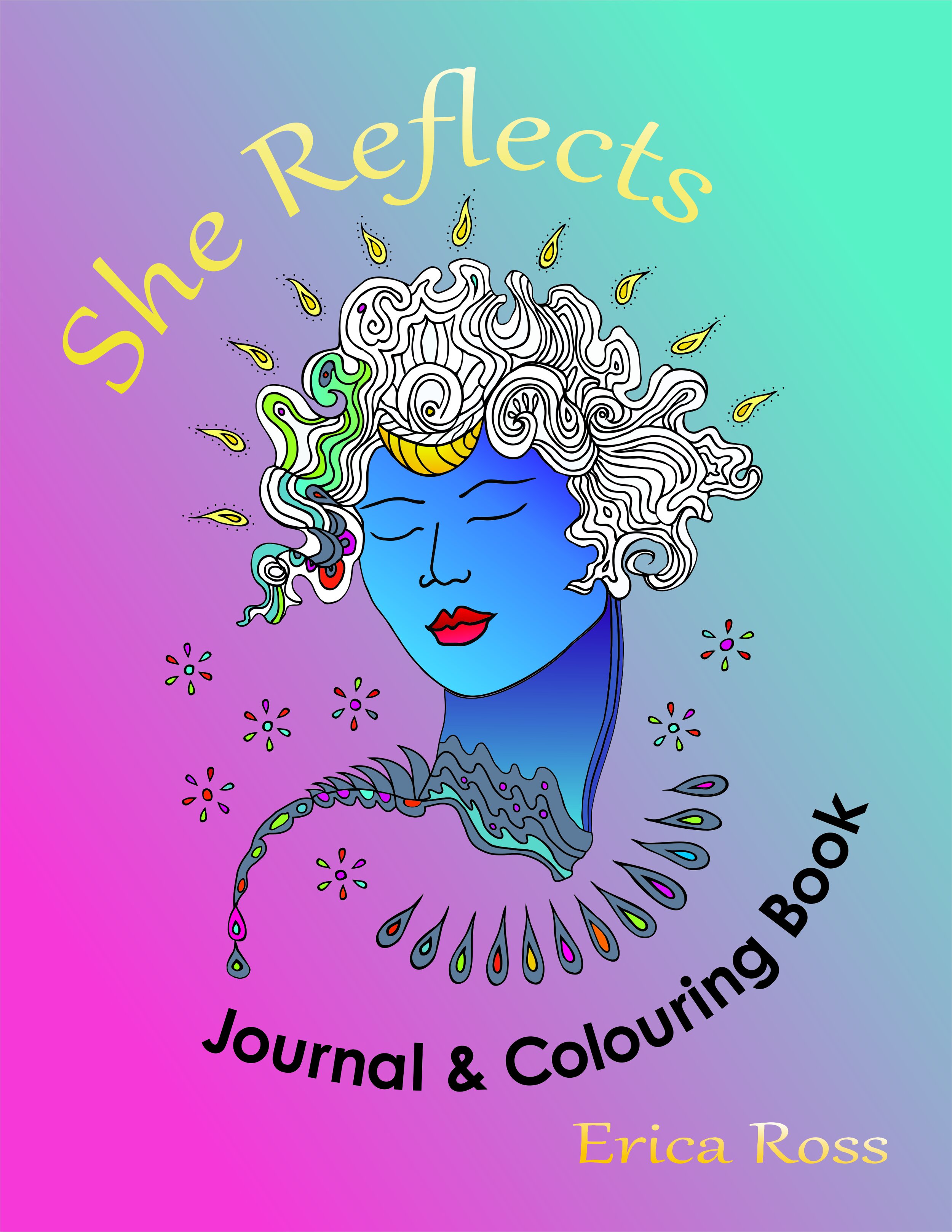 Colouring pages and journal prompts from She Reflects. 