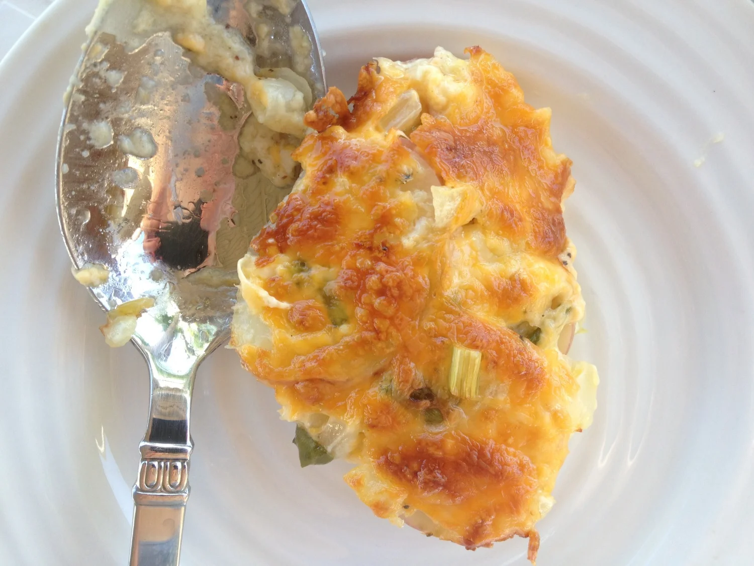 You can almost smell the oniony cheesy potatoes, can't you?