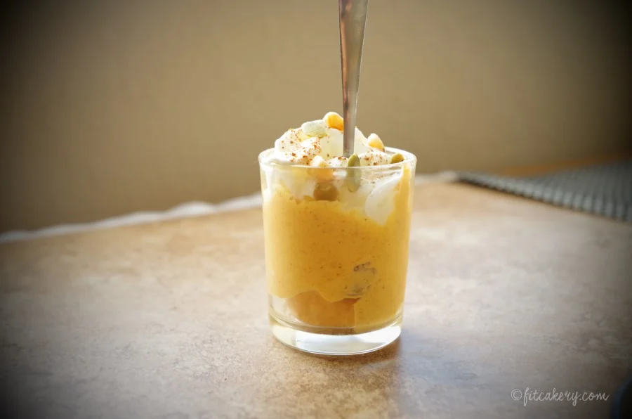 Hazelnut Pumpkin Frosting Shots- gluten-free, low-carb, and lots of protein!