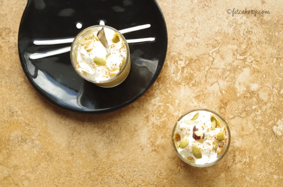 Hazelnut Pumpkin Frosting Shots- gluten-free, low-carb, and lots of protein!