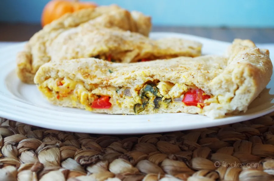 Calzones filled with pumpkin and seasonal veggies are just the comfort food for this season! #healthybaking