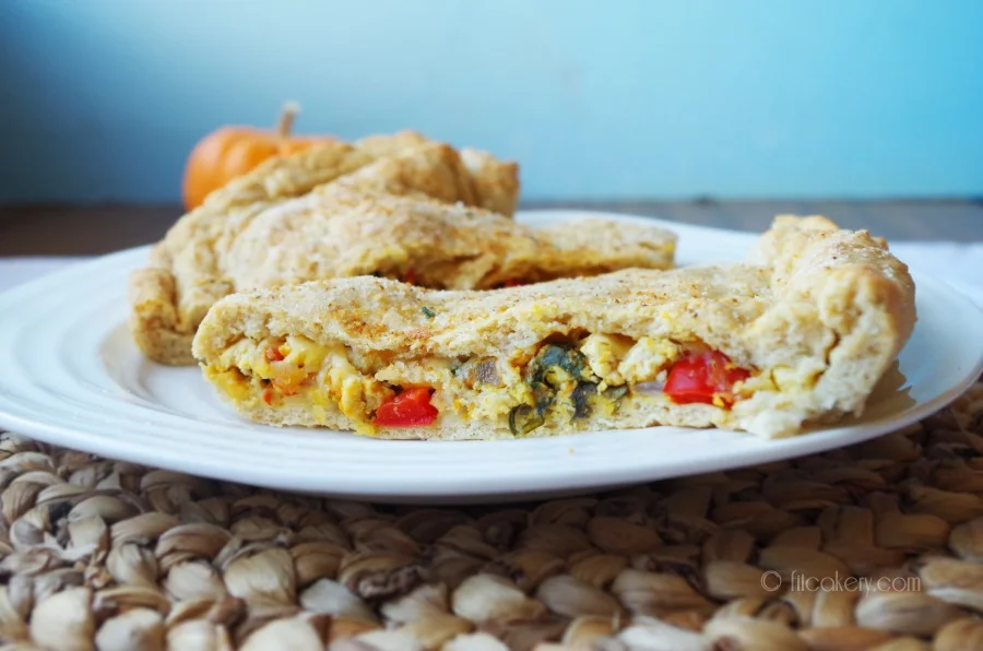 Calzones filled with pumpkin and seasonal veggies are just the comfort food for this season! #healthybaking