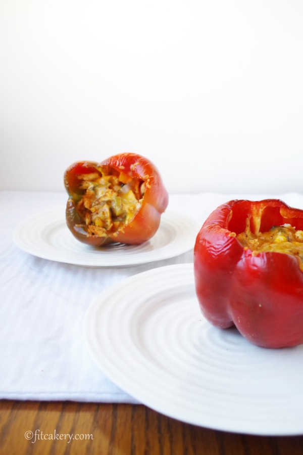 Baja Arizona {Pot Pie} Stuffed Peppers celebrates the season, kicking tradition up a notch! #healthycooking