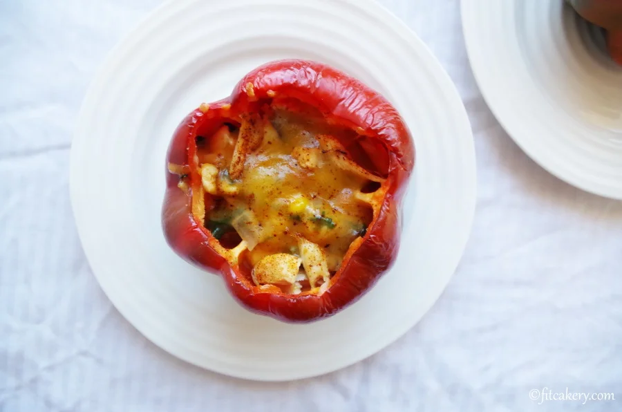 Baja Arizona {Pot Pie} Stuffed Peppers celebrates the season, kicking tradition up a notch! #healthycooking