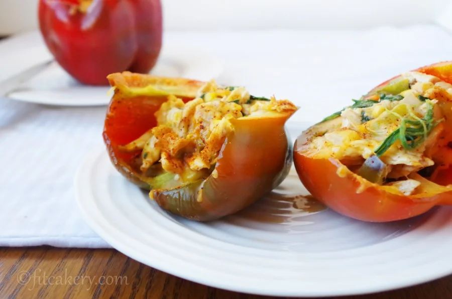 Baja Arizona {Pot Pie} Stuffed Peppers - I'm in love with these! Healthy, and comforting at the same time! #fallfood