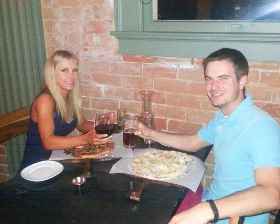 Post-bikini competition with Steve at Reilly's Pizza + Drinks!