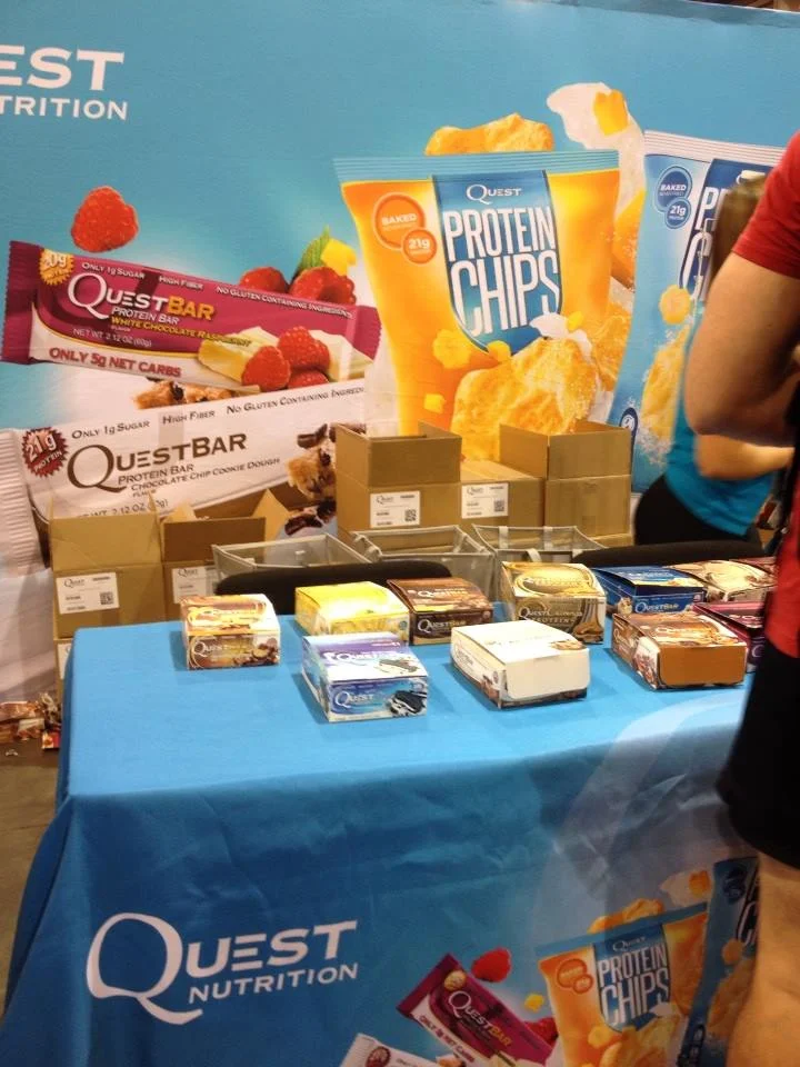 The #QuestNutrition booth was giving away whole bars to try at the #EuropaExpo!! YUM. Thanks, guys! #cheatclean!
