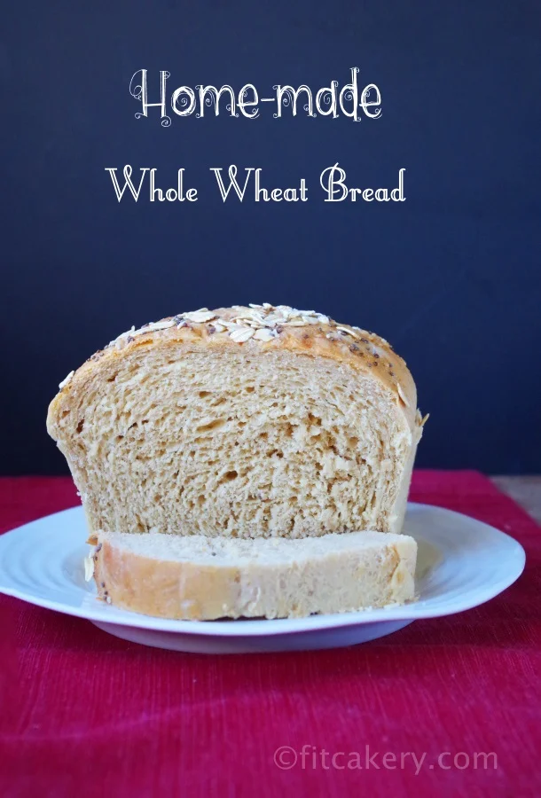 Homemade Whole Wheat Sandwich Bread Recipe - FitCakery.com