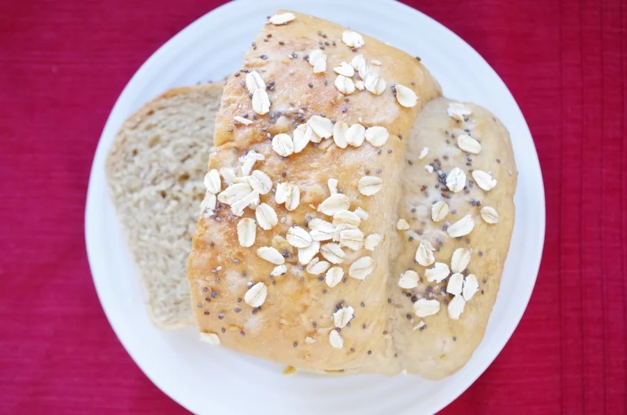 Homemade Whole Wheat Sandwich Bread Recipe - FitCakery.com