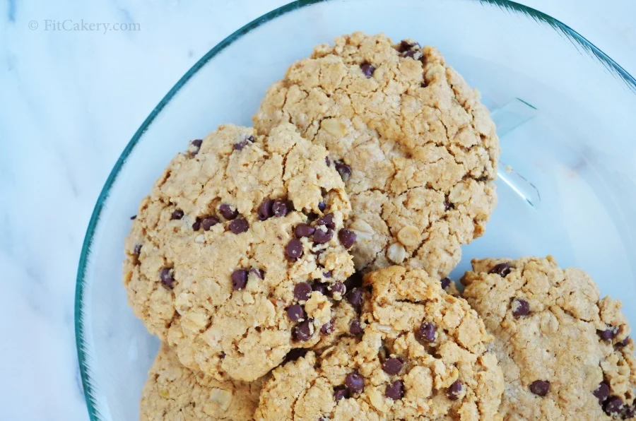 Peanut Butter Chocolate Chip Cookies: gluten-free, dairy-free, and delicious! - FitCakery.com 