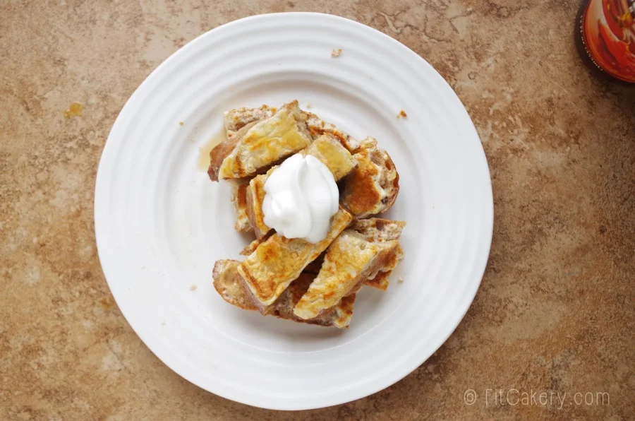 Protein Cinnamon French Toast Stack Recipe - FitCakery.com