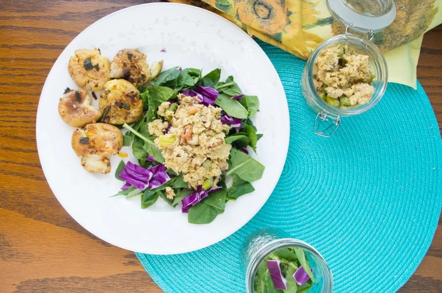 Easy Salmon Salad + New Potato Frites Recipes - FitCakery.com