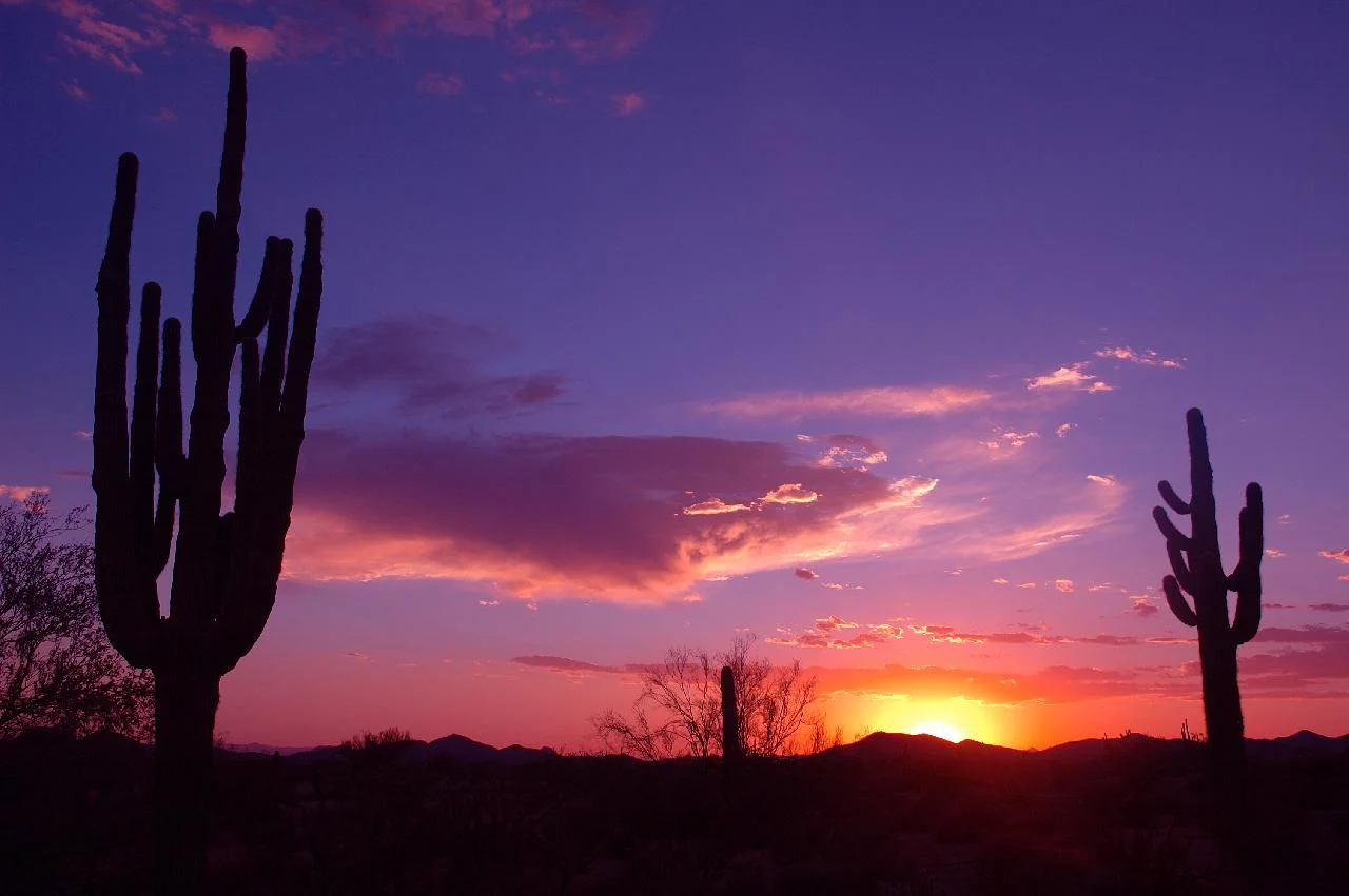 Arizona Sunset Photo from Gene Hanson - http://www.genehanson.com/sunsets/sunset.htm