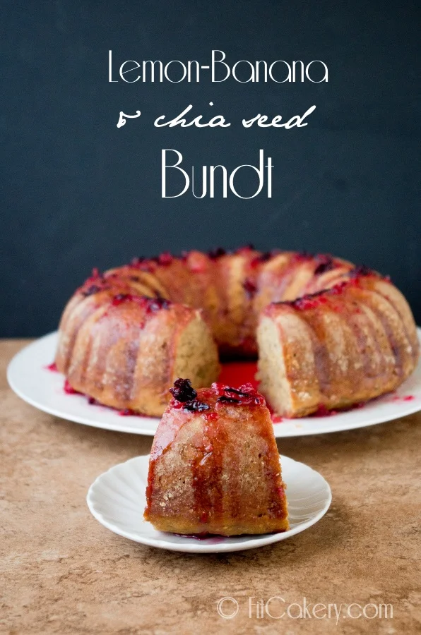 Lemon-Banana & Chia Seed Bundt recipe - vegan-friendly | FitCakery.com