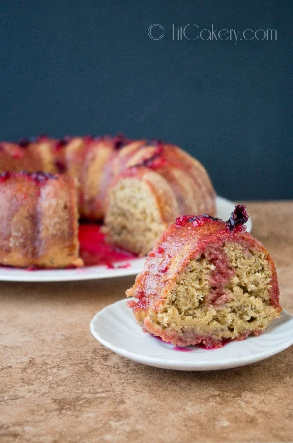 Lemon-Banana & Chia Seed Bundt recipe - vegan-friendly | FitCakery.com