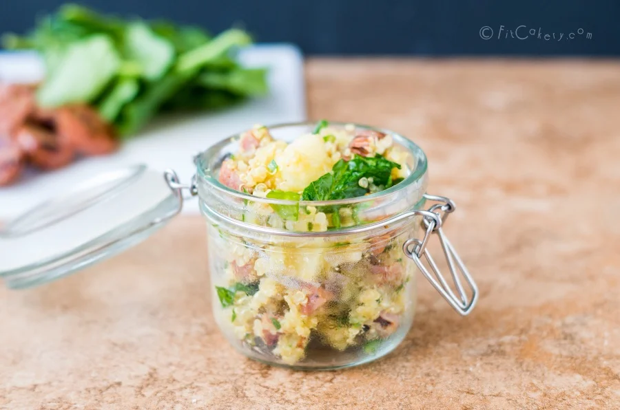 Pineapple and Sausage Quinoa recipe - vegan-friendly + gluten-free | FitCakery.com