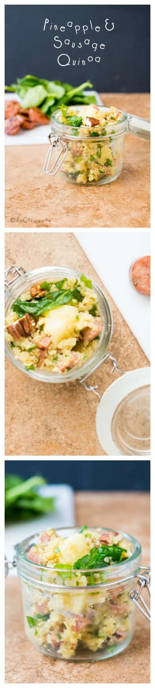 Pineapple and Sausage Quinoa recipe - vegan-friendly + gluten-free | FitCakery.com
