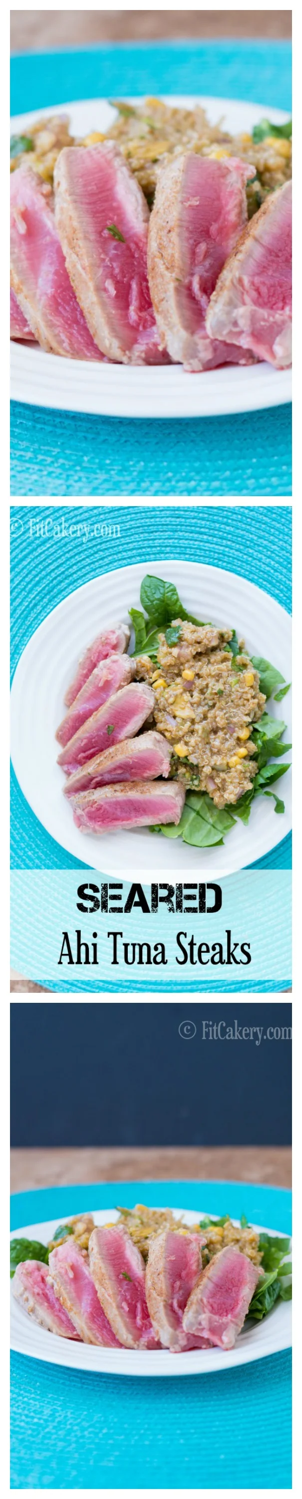 Seared Ahi Tuna Steaks recipe | FitCakery.com