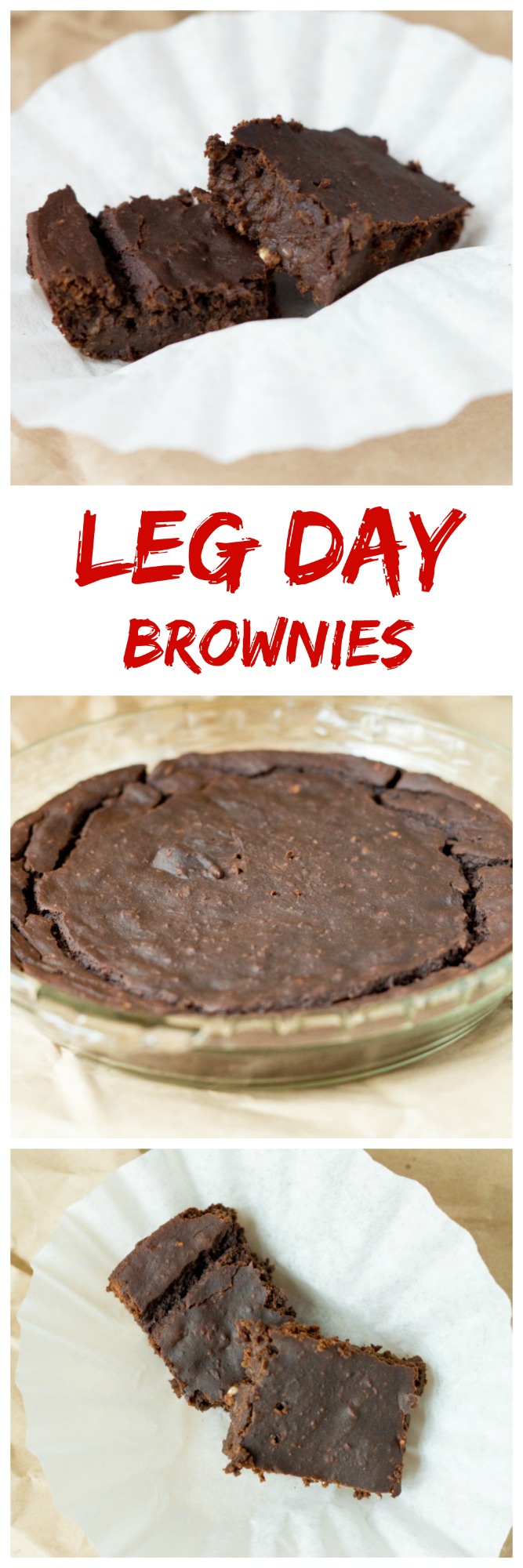 Leg Day Brownies recipe (gluten-free, vegan) | FitCakery.com