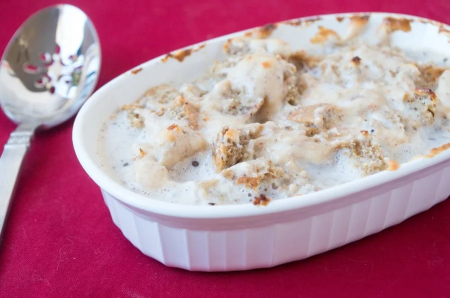 Cinnamon Brulee Bread Pudding | Protein Powder Cooking | FitCakery.com