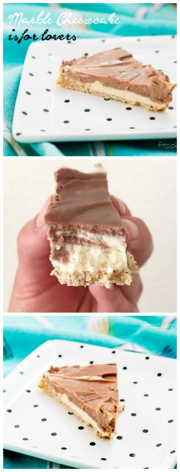 Marble Cheesecake {low-carb, gluten-free} | FitCakery.com