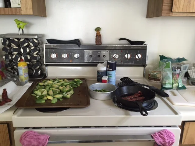 Real pics of my meal prep in action! It got a tad squished but I did it all pretty quickly!