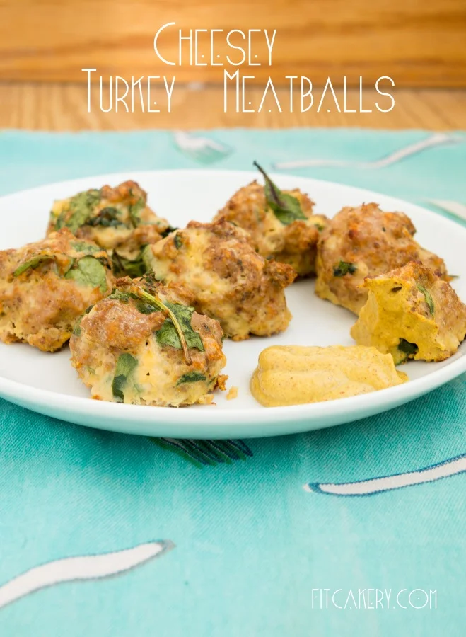 Cheesy Turkey Meatballs {+ Printable Meal Planner} | FitCakery.com