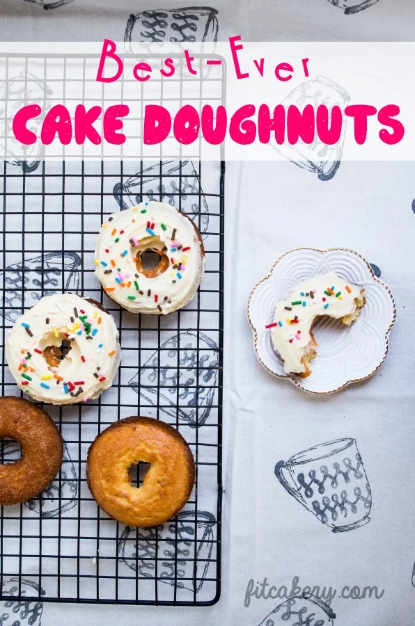 Best-Ever Cake Doughuts | gluten-free, low-carb, high-protein | FitCakery.com