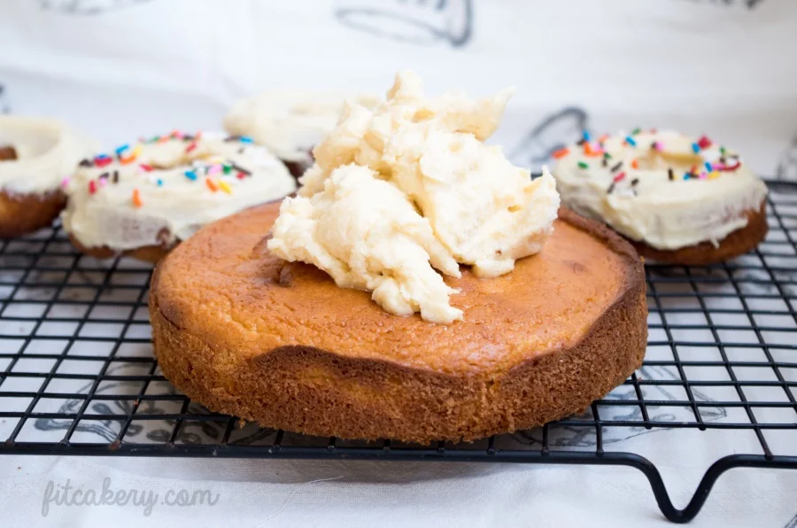 Best-Ever Cake Doughuts | gluten-free, low-carb, high-protein | FitCakery.com