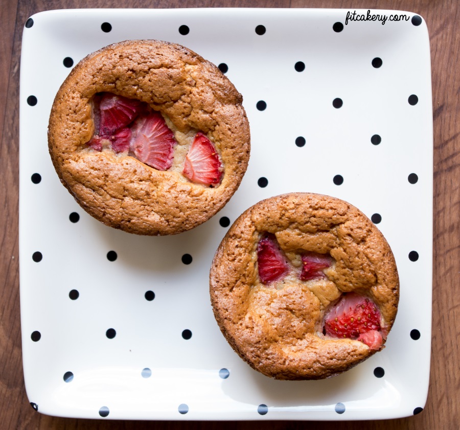Strawberry Orange Cupcakes | gluten-free, lower-carb | FitCakery.com