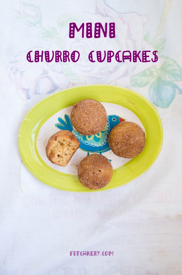 Mini Churro Cupcakes | FitCakery.com