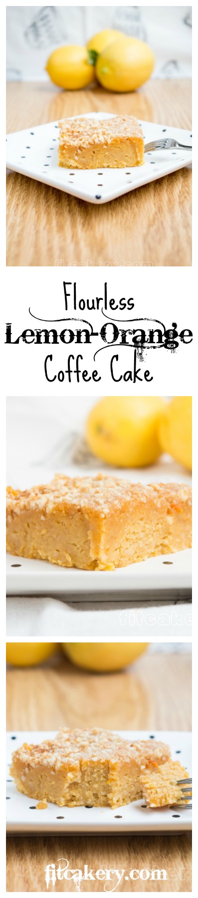 Flourless Lemon-Orange Coffee Cake | Fitcakery.com