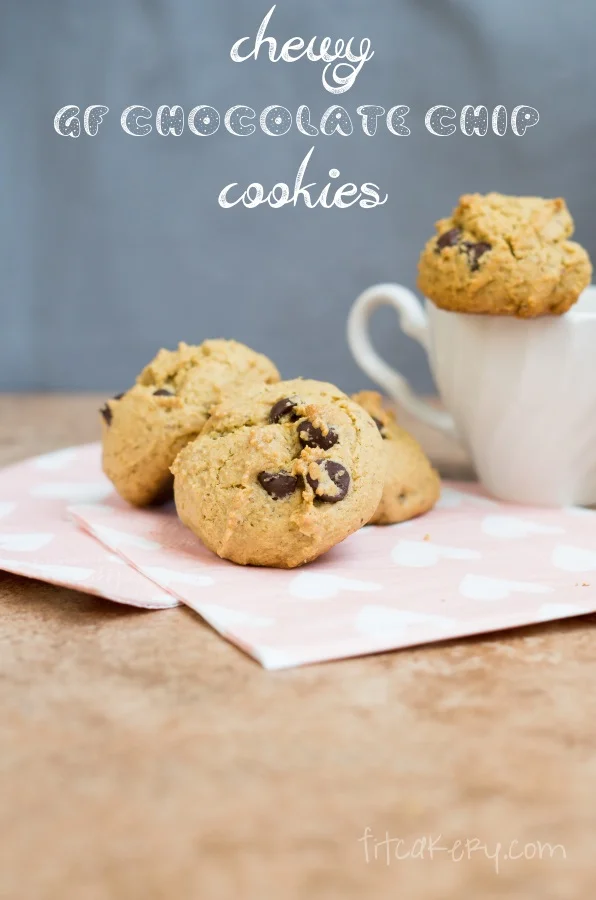 Chewy Gluten-Free Chocolate Chip Cookies | FitCakery.com