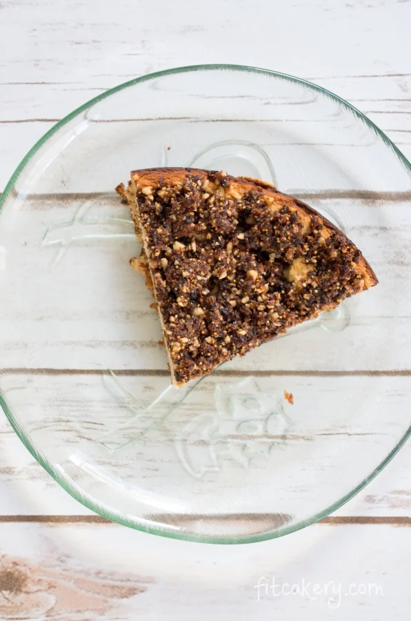 Fig Walnut Coffee Cake | gluten-free, vegan-friendly, high-protein | FitCakery.com