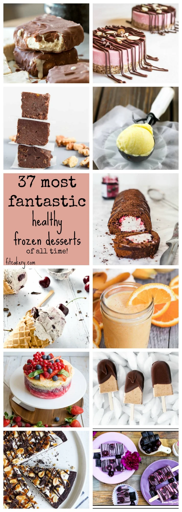 37 Most Fantastic Healthy Frozen Desserts - Of All Time! | collection of vegan, gluten-free, and other healthy desserts for summer | at FitCakery.com