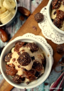2. One Ingredient Ice Cream with Date Crumble - The Veggie Sisters